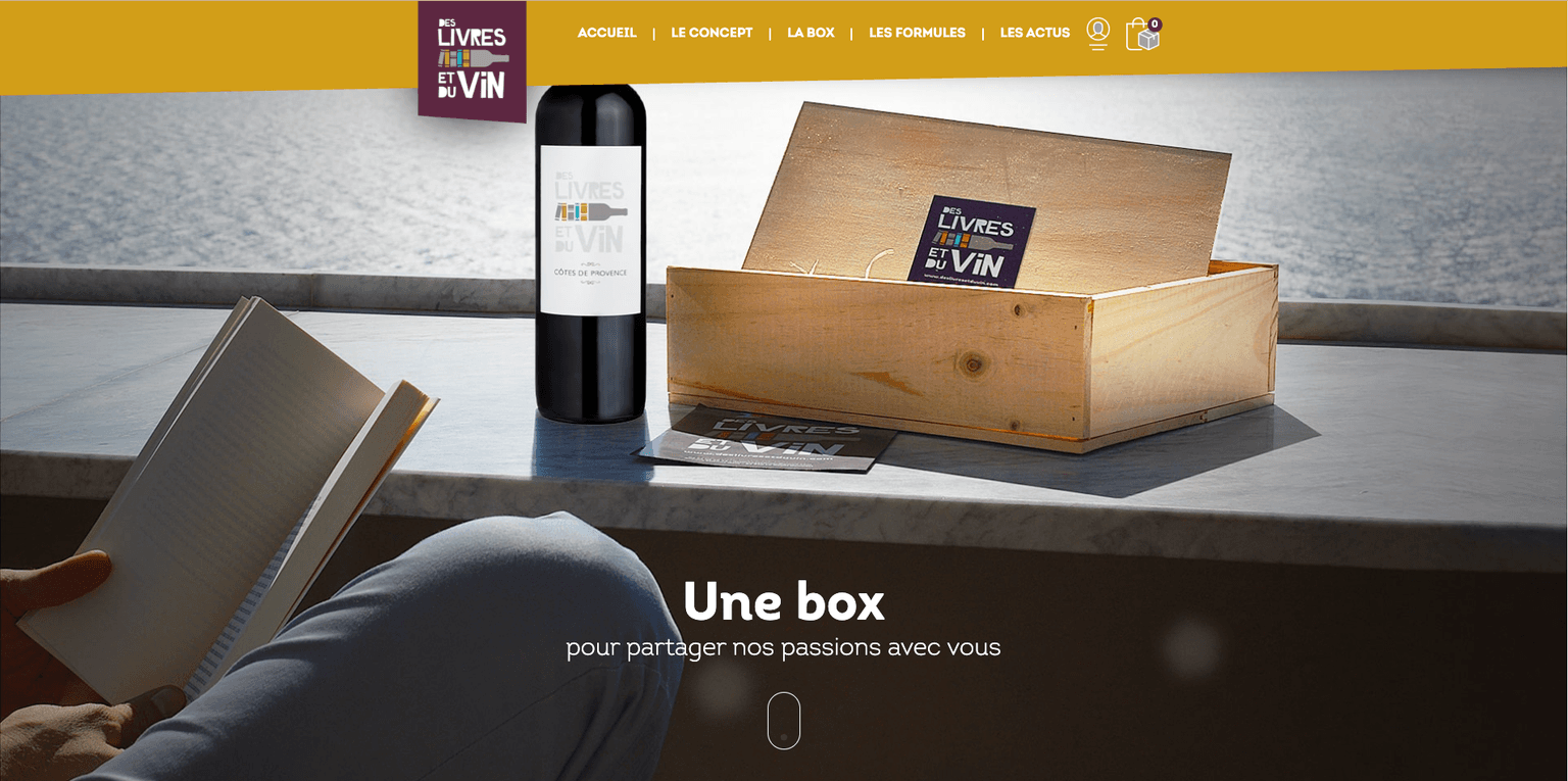 Aperçu desktop du site Des Livres et du Vin