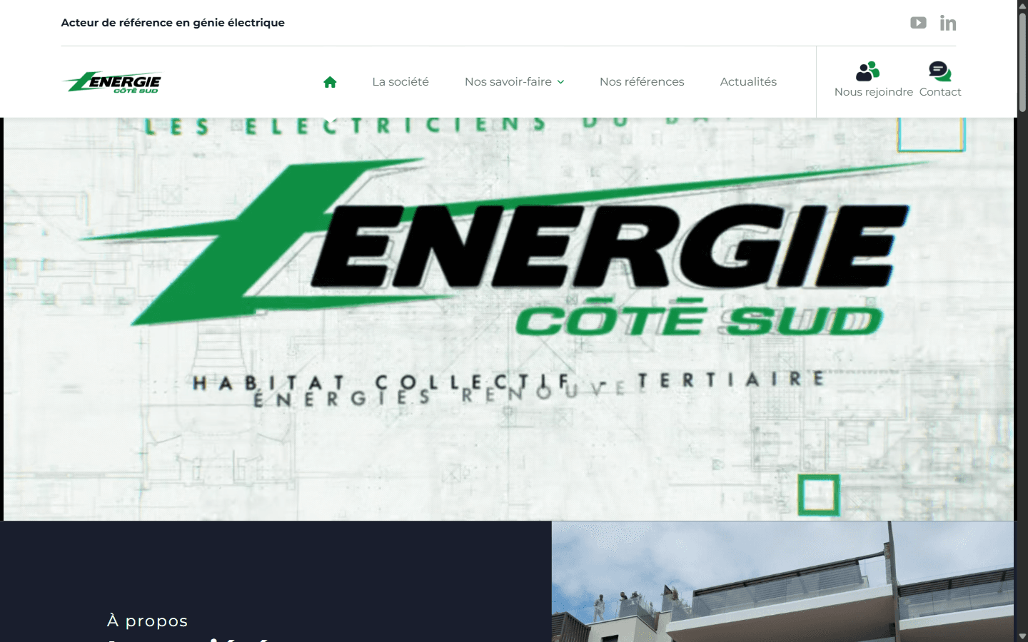 Aperçu desktop du site Énergie Côté Sud