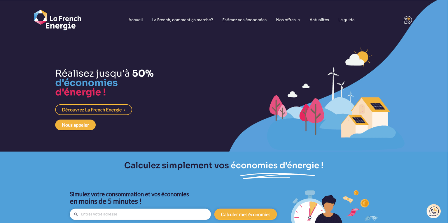 Aperçu desktop du site La French Energie