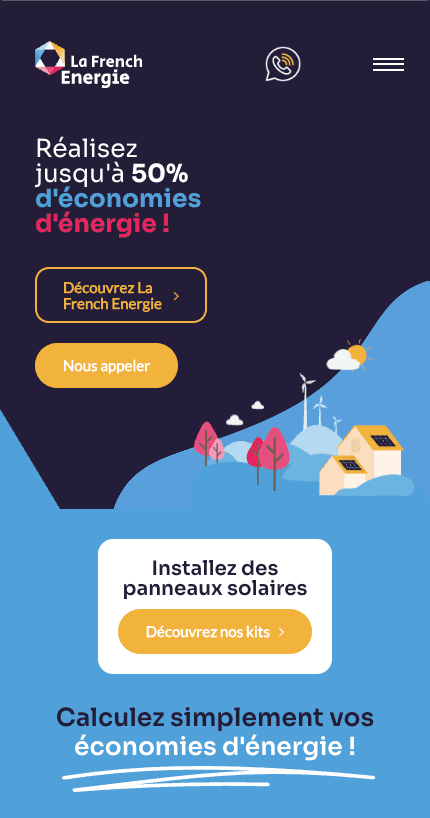 Aperçu mobile du site La French Energie