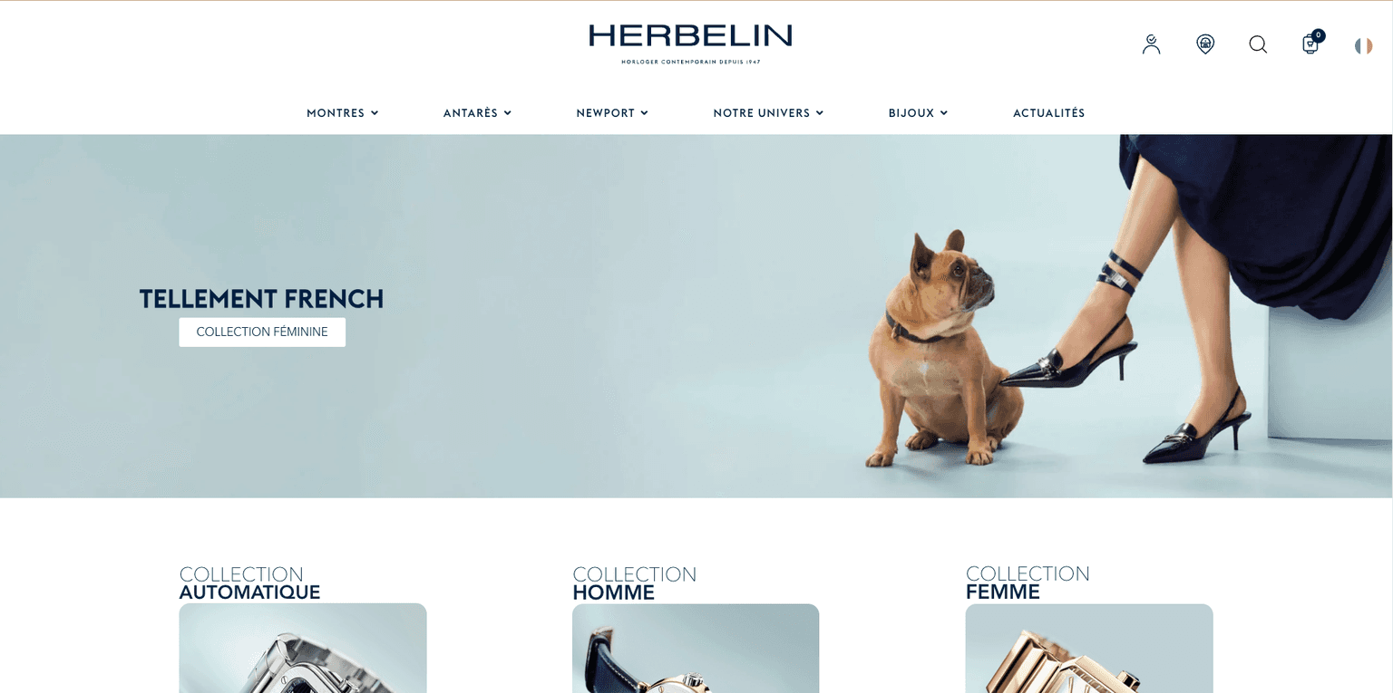 Aperçu desktop du site Michel Herbelin