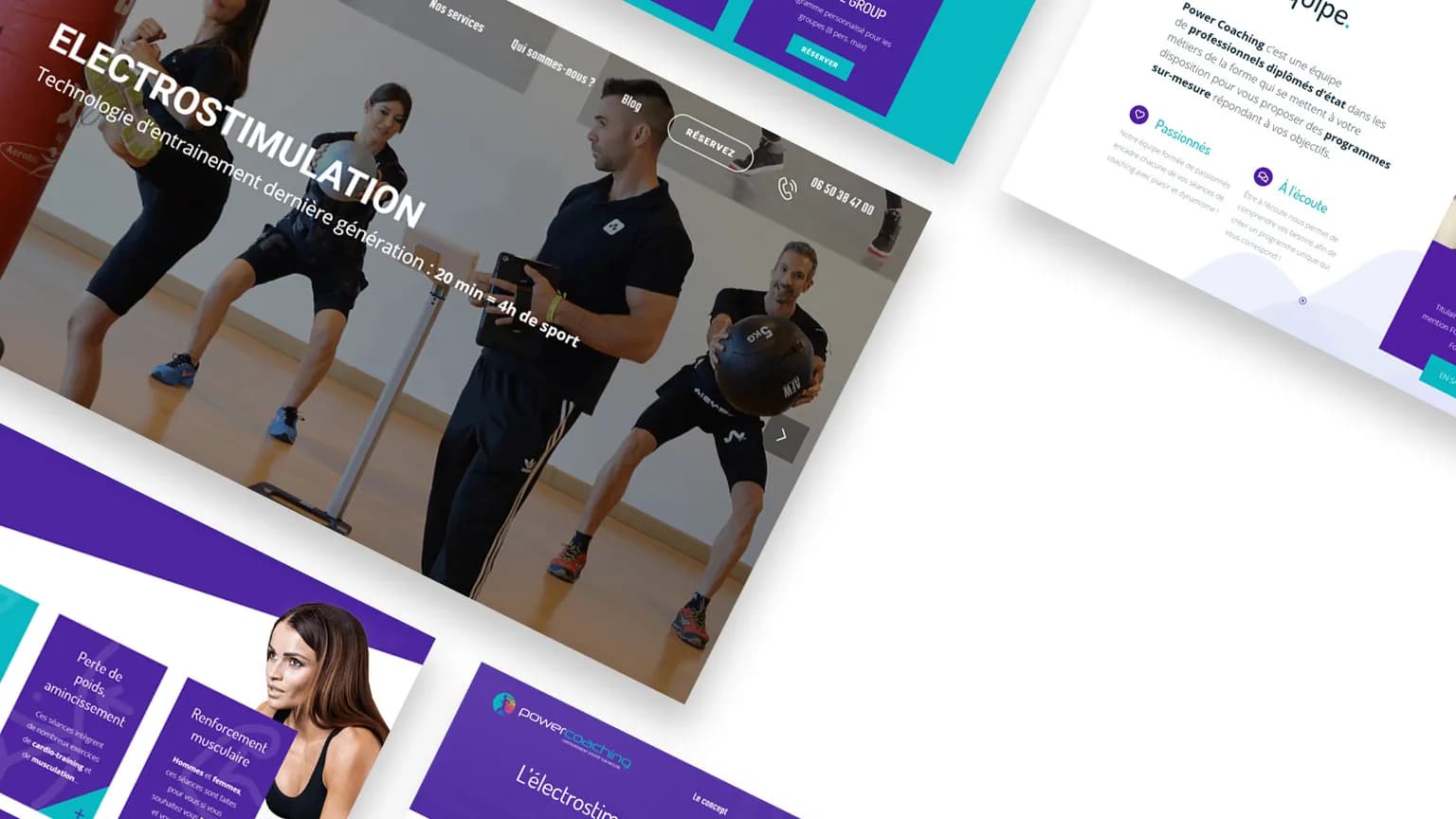 PowerCoaching — Site vitrine avec réservation pour une salle d'électrostimulation