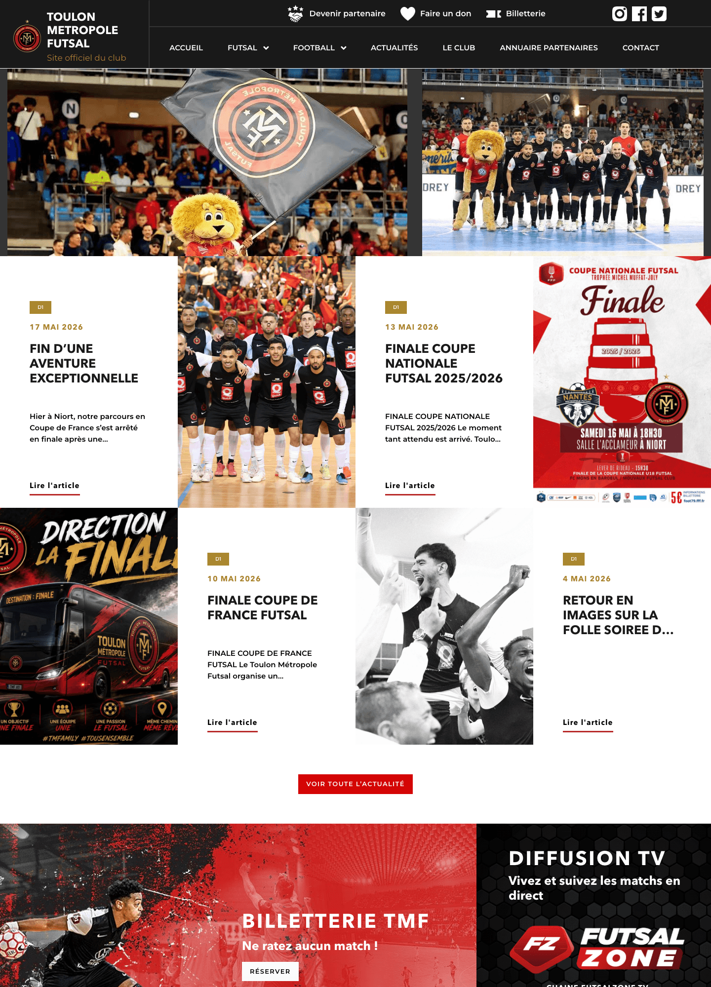 Toulon Métropole Futsal — Accueil et actualités du club