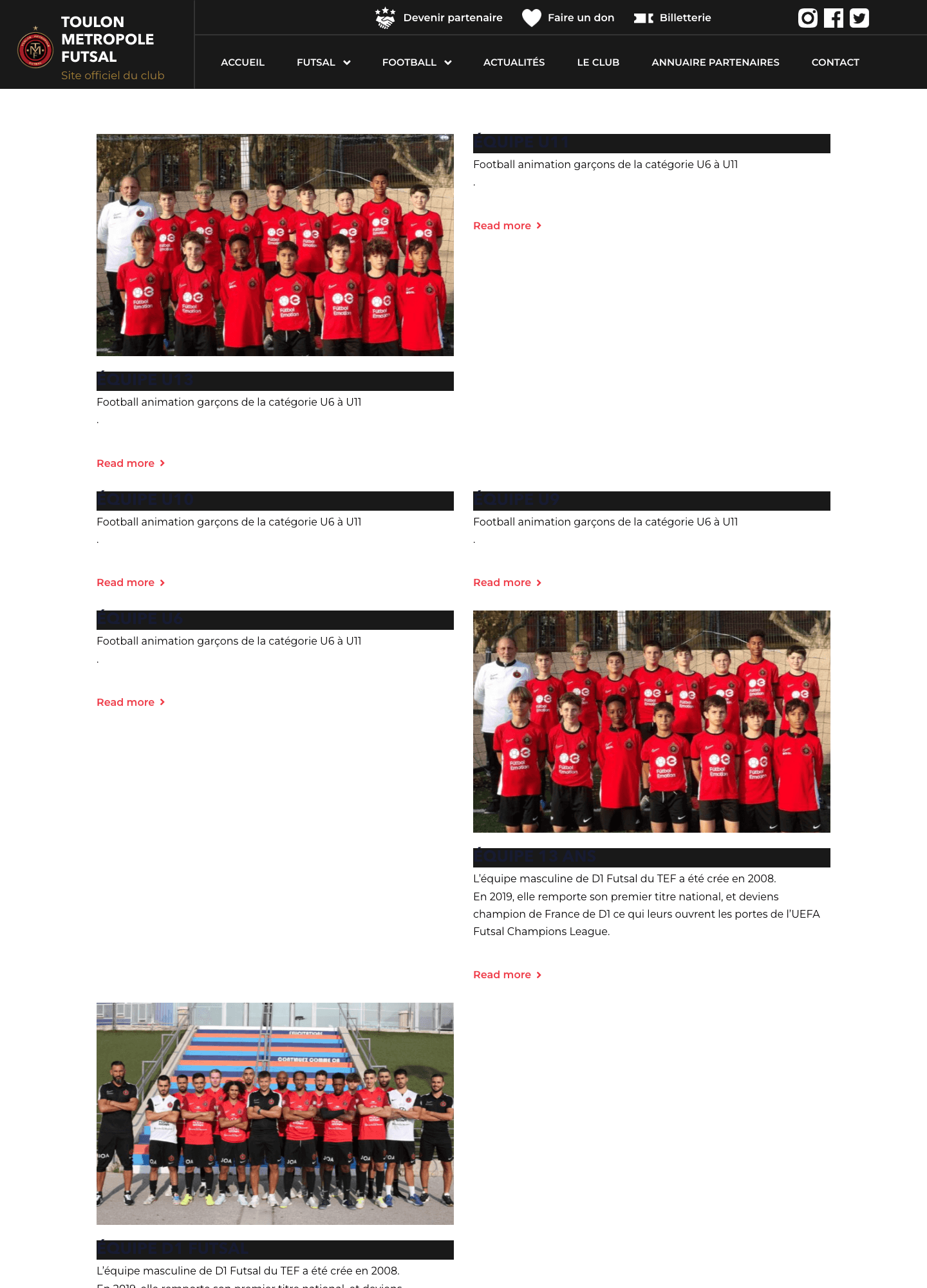 Toulon Métropole Futsal — Fiche équipe et structure compétition