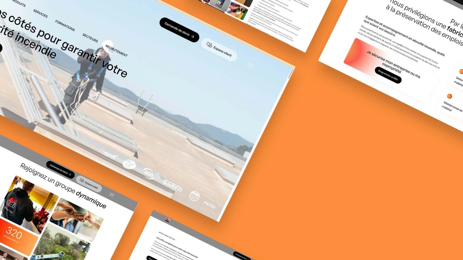 ADI Incendie — Site corporate WordPress pour réseau de treize agences en sécurité incendie