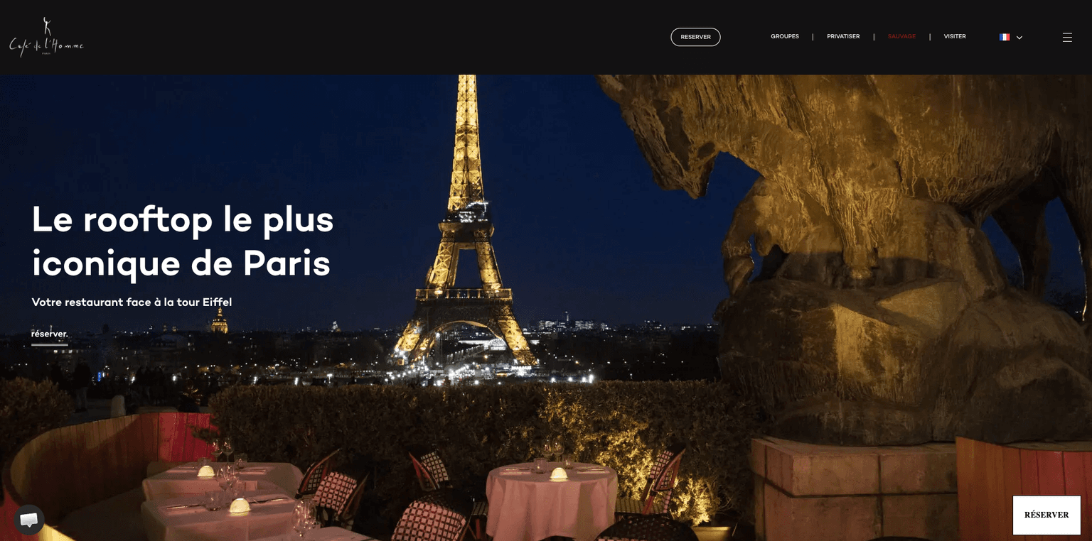 Aperçu desktop du site Café de l'Homme