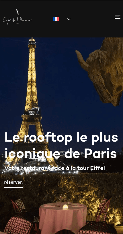 Aperçu mobile du site Café de l'Homme