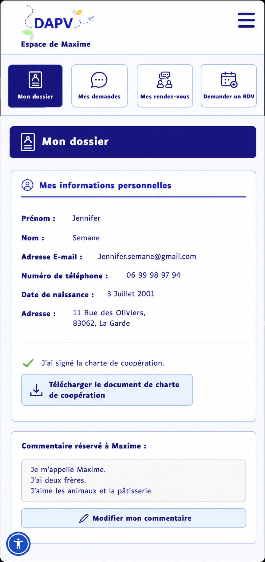 Aperçu mobile du site DAPV PACA