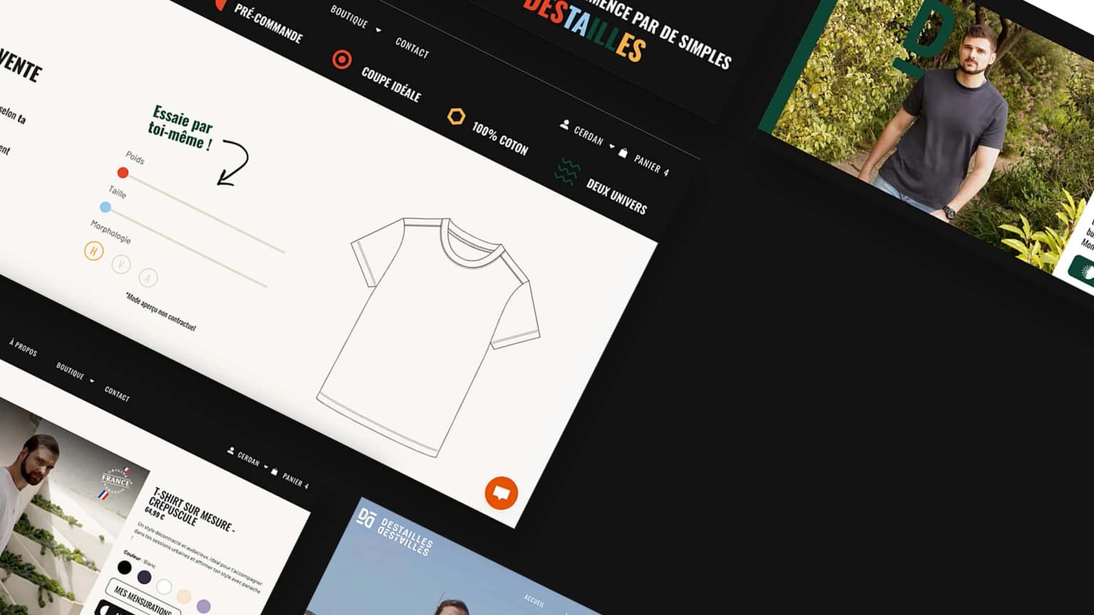 Destailles — E-commerce d'une marque française de vêtements sur-mesure made in France