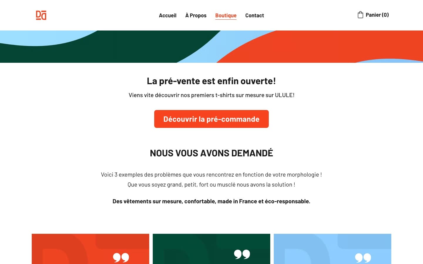 Destailles - Page boutique et pré-vente Ulule