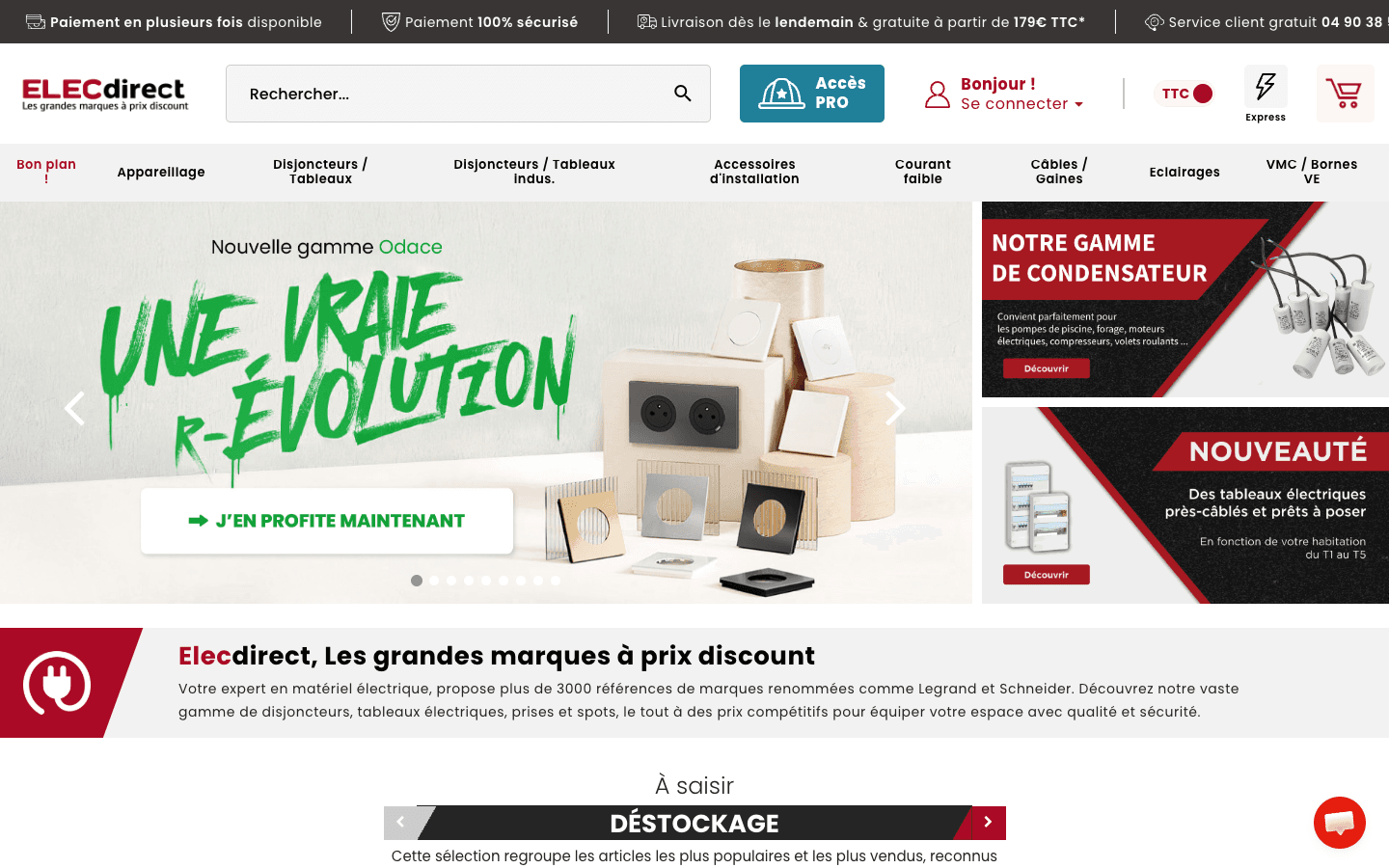 ELECdirect - Page d'accueil