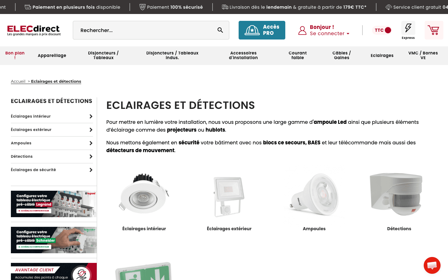 ELECdirect - Fiche produit appareillage