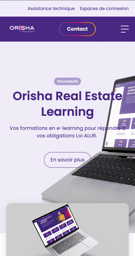 Aperçu mobile du site Flag Orisha
