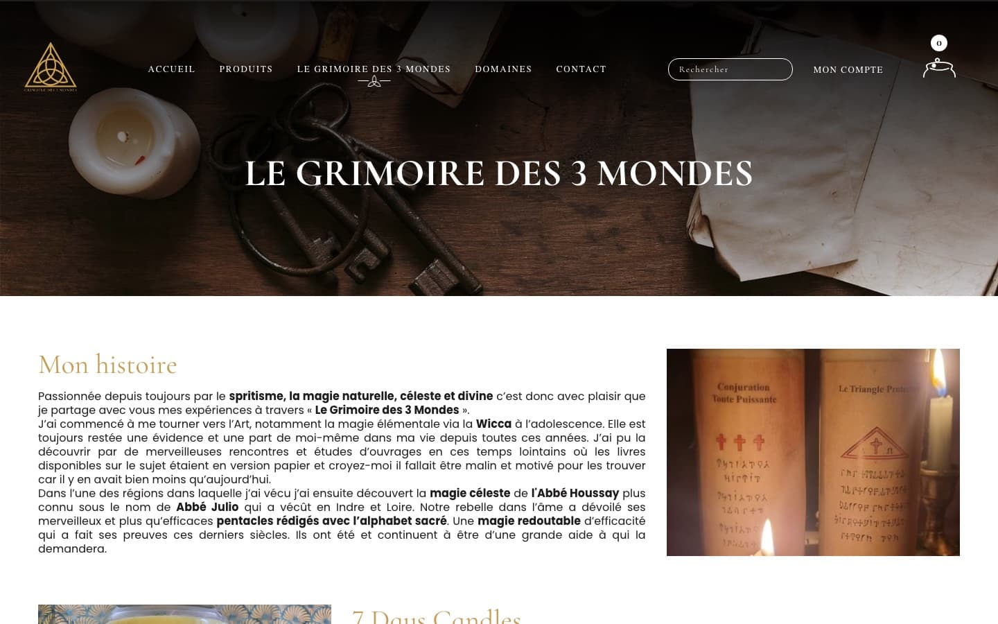 Le Grimoire des 3 Mondes - Listing catégorie traditions