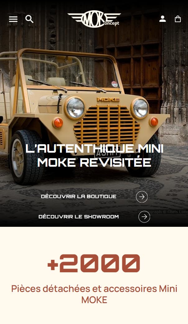 Aperçu mobile du site Mokoncept