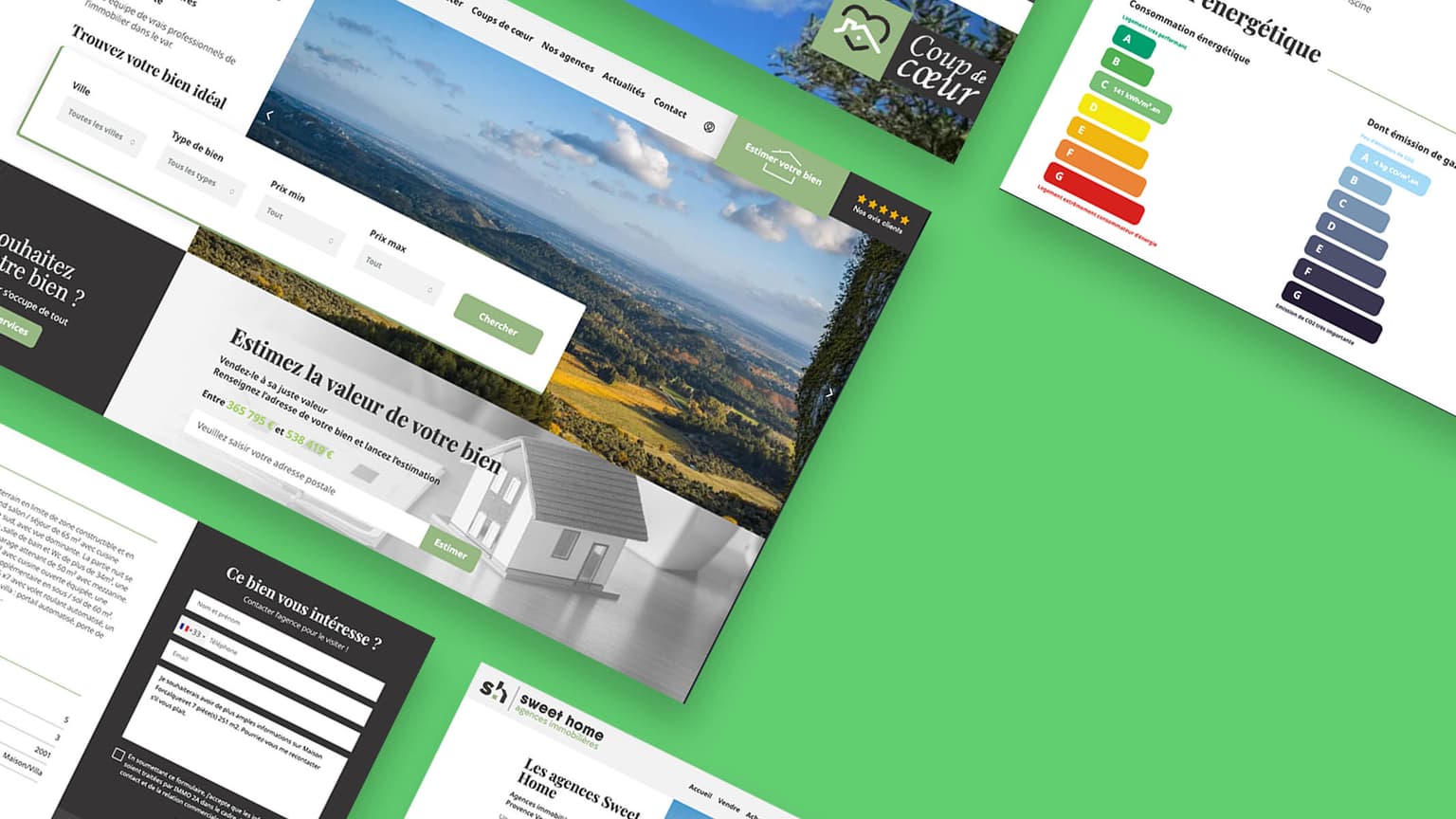 Sweet Home — Site immobilier multi-agences avec passerelle logiciel métier