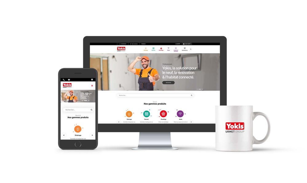 Image de la maquette du site web de Yokis, client de Getup Agency